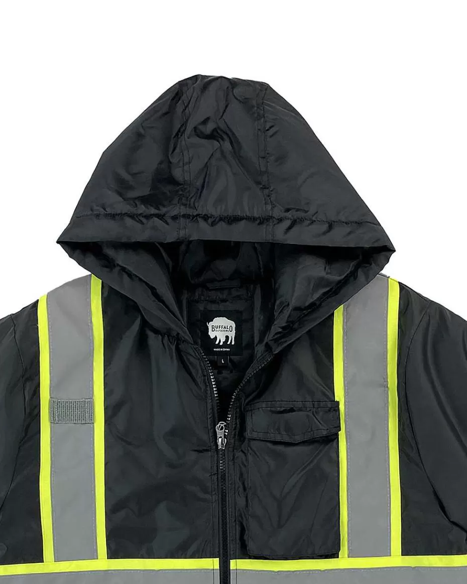New ® Workwear Black Reflective Safety Midweight Field Jacket Men Men's Jackets