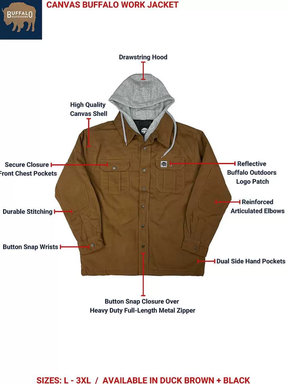 Best Sale ® Workwear Canvas Buffalo Work Jacket-Duck Brown Men Men's Jackets