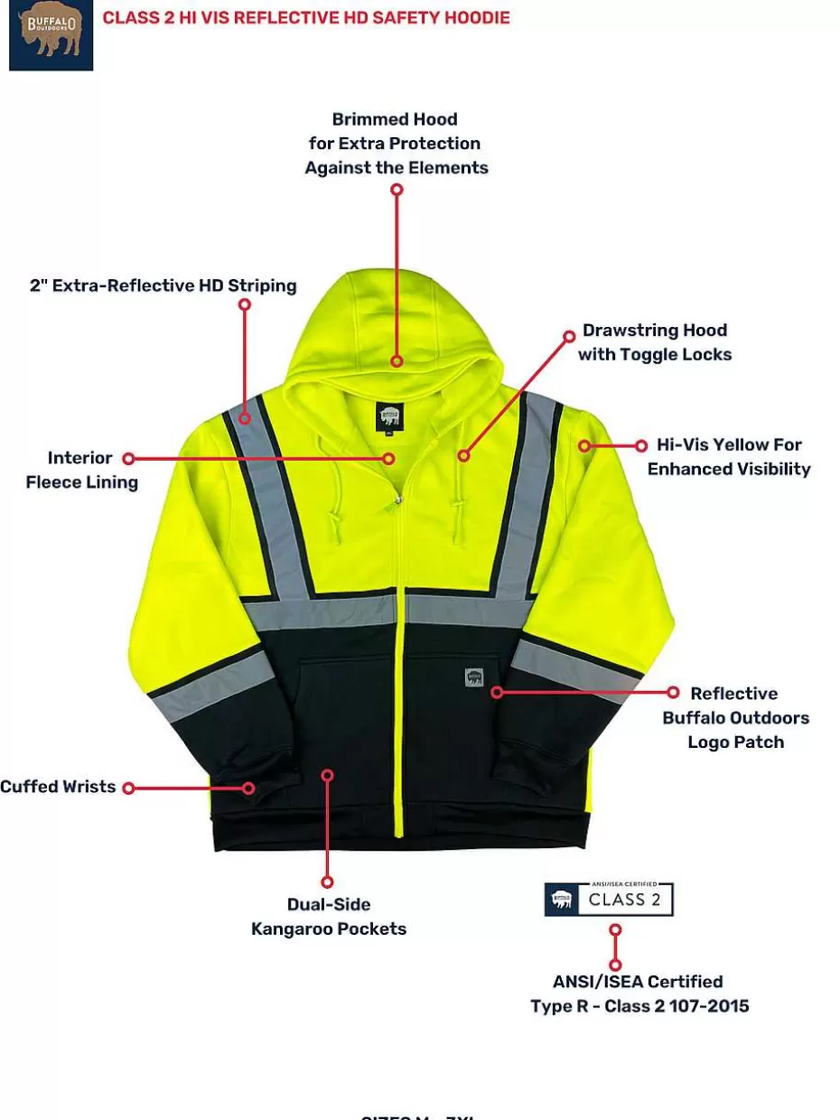 Best ® Workwear Class 2 Hi Vis Reflective Hd Safety Hoodie Men Hoodies & Sweatshirts For Men
