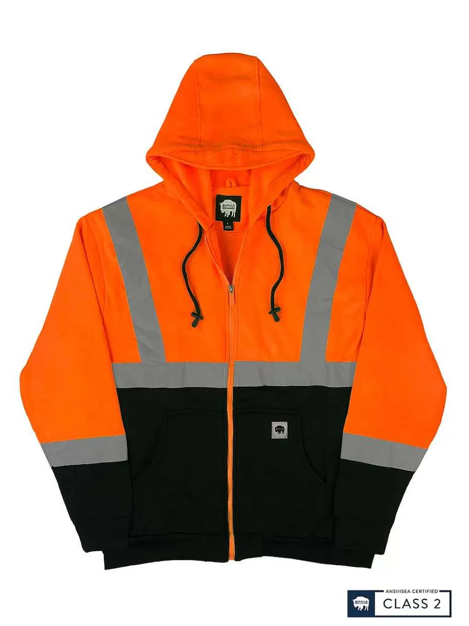 Cheap ® Workwear Class 2 Hi Vis Reflective Safety Hoodie-Orange Men Hoodies & Sweatshirts For Men