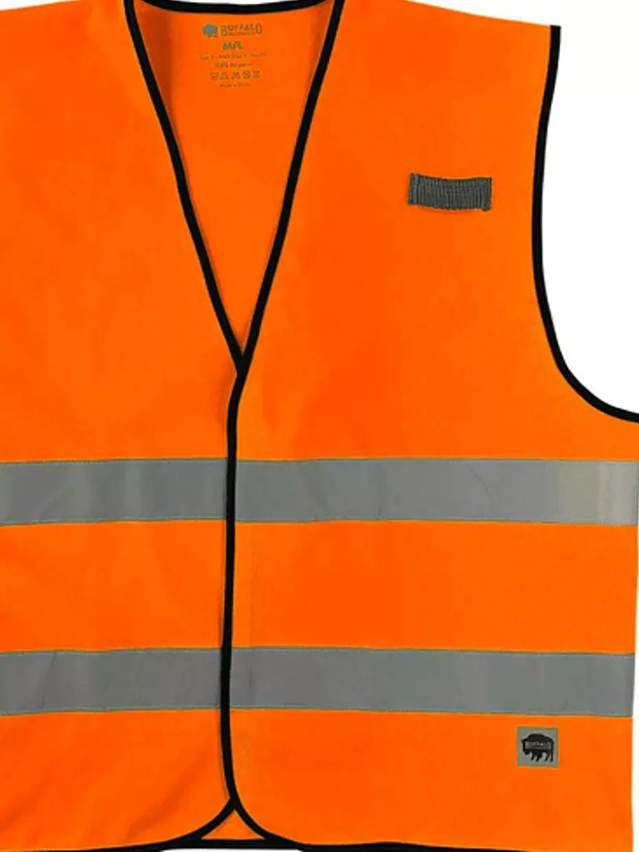 Cheap ® Workwear Class 2 Hi Vis Reflective Safety Work Vest-Orange Men Vests