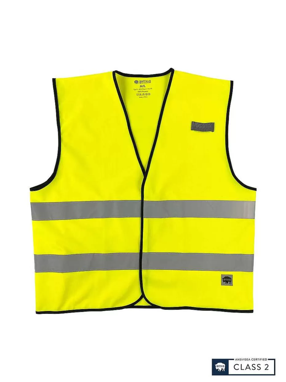 Fashion ® Workwear Class 2 Hi Vis Reflective Safety Work Vest-Yellow Men Vests