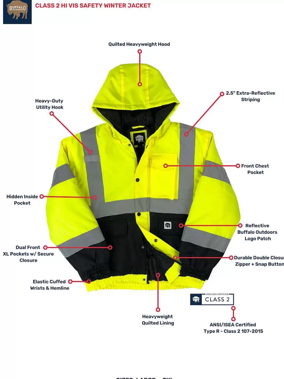 Best ® Workwear Class 2 Hi Vis Safety Winter Jacket Men Men's Jackets