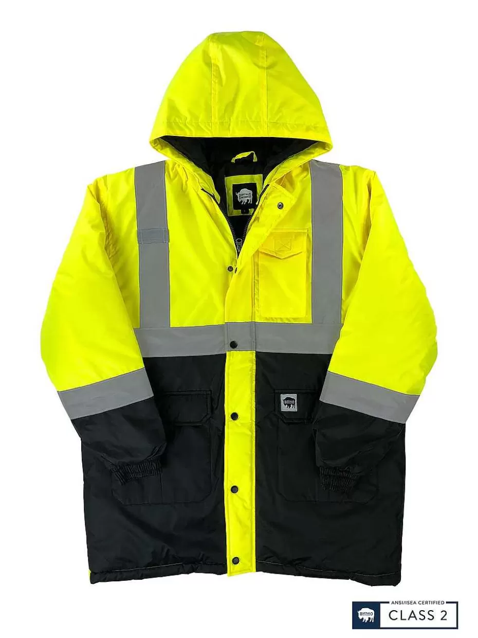 Shop ® Workwear Class 2 Hi Vis Safety Winter Parka Men Men's Jackets