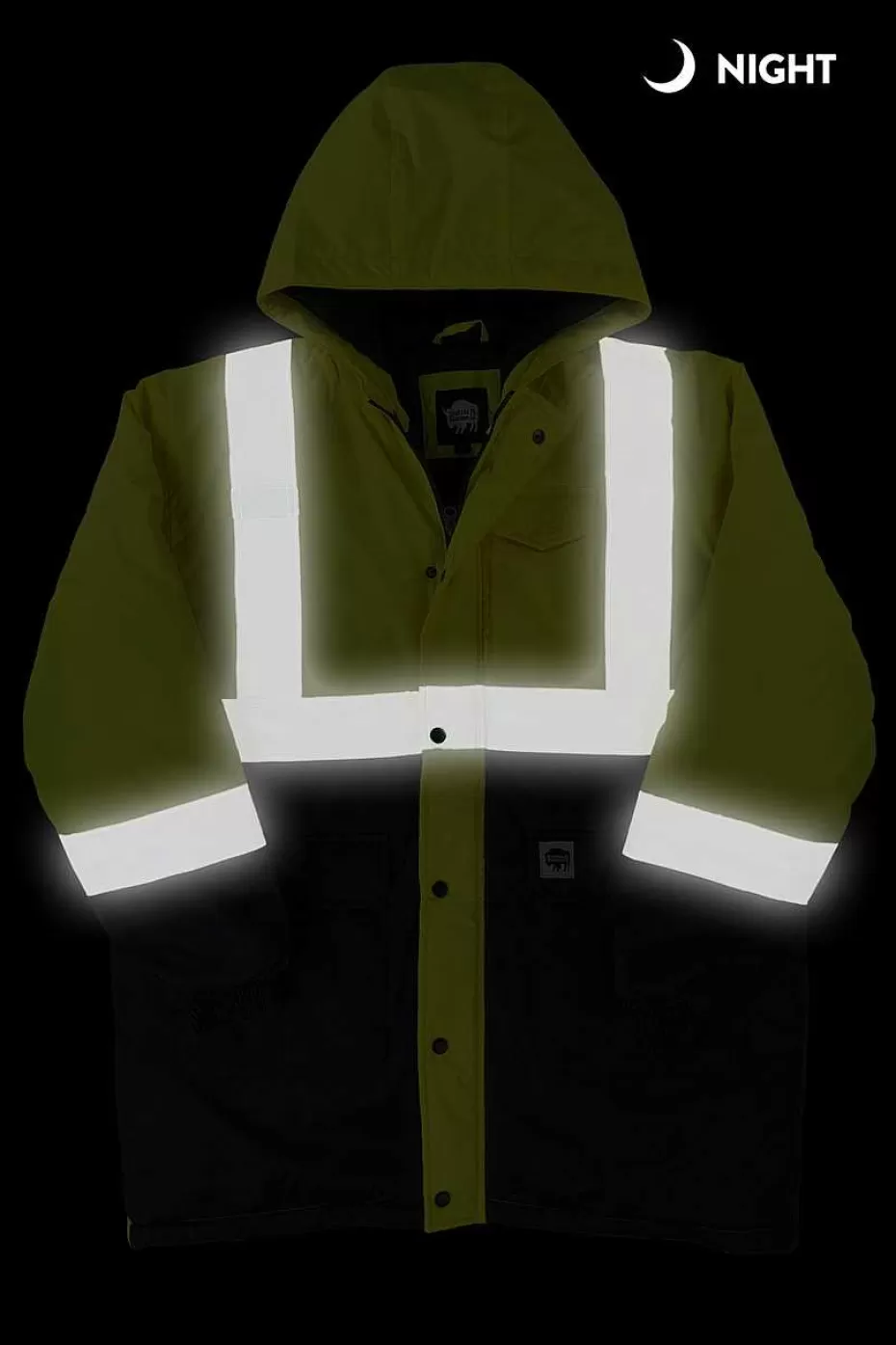 Shop ® Workwear Class 2 Hi Vis Safety Winter Parka Men Men's Jackets