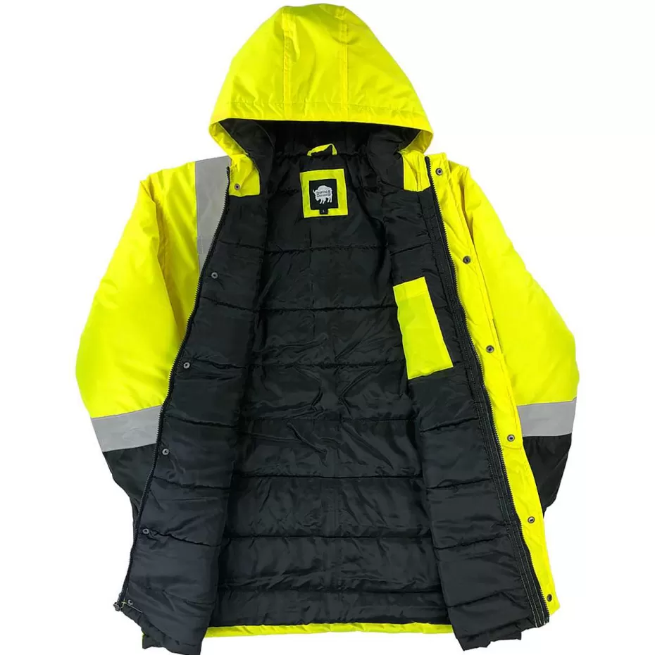 Shop ® Workwear Class 2 Hi Vis Safety Winter Parka Men Men's Jackets