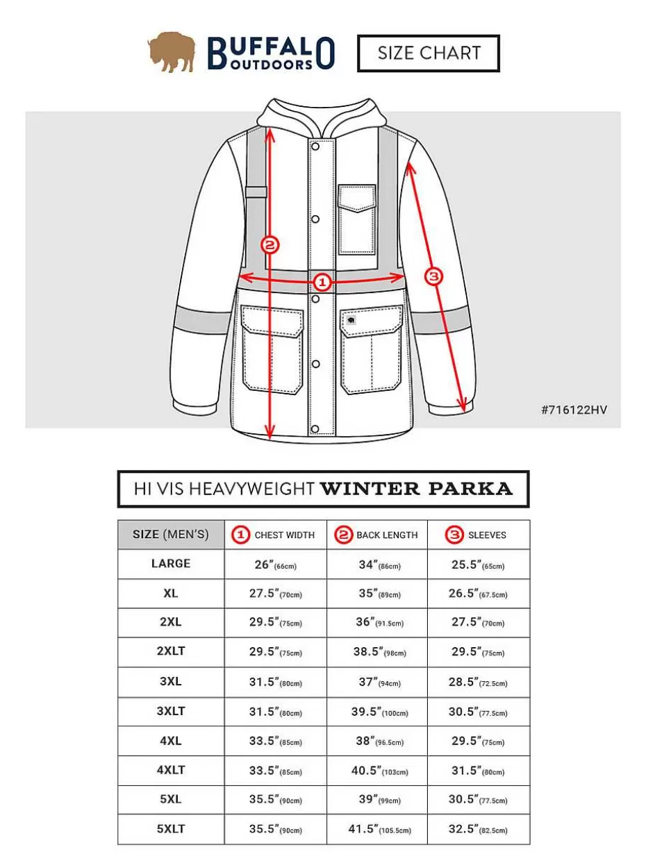 Shop ® Workwear Class 2 Hi Vis Safety Winter Parka Men Men's Jackets