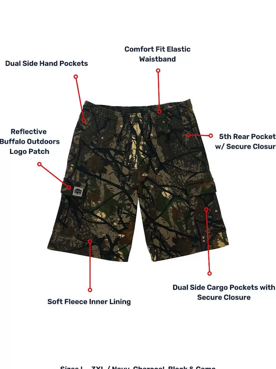 Outlet ® Workwear Fleece Lined All-Season Shorts-Camo Men Men's Shorts