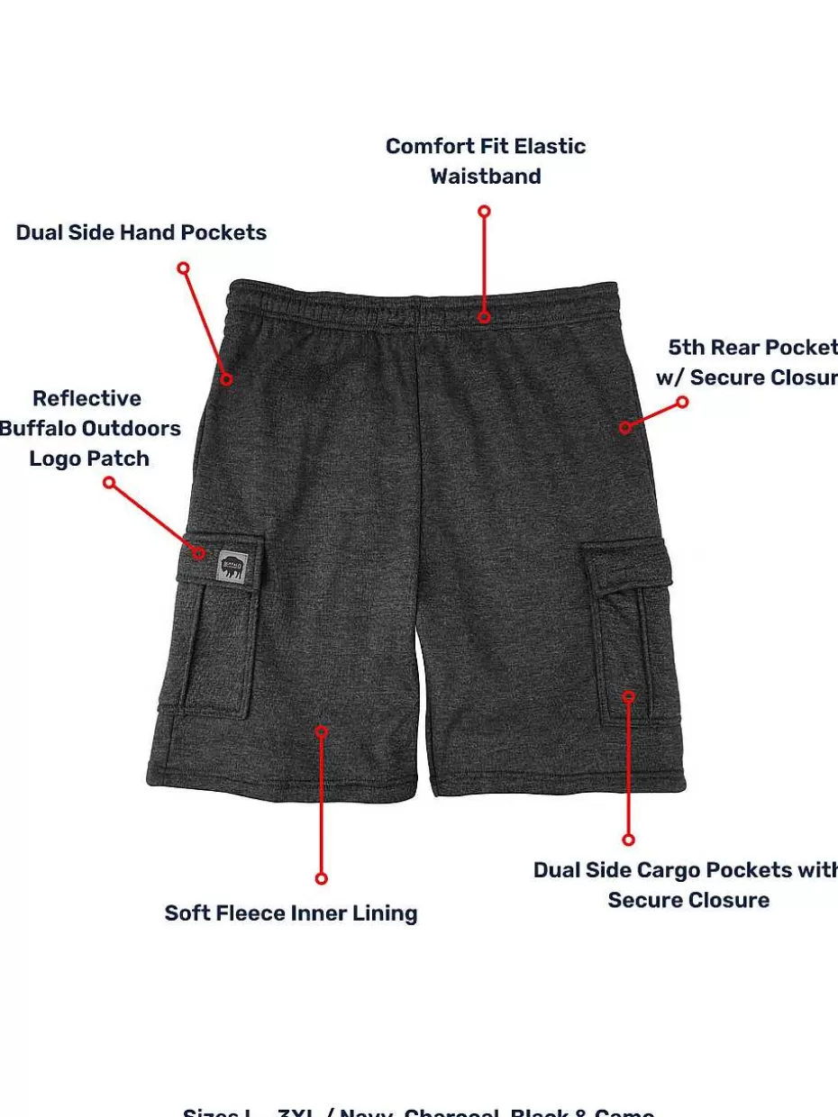 Hot ® Workwear Fleece Lined All-Season Shorts-Charcoal Men Men's Shorts