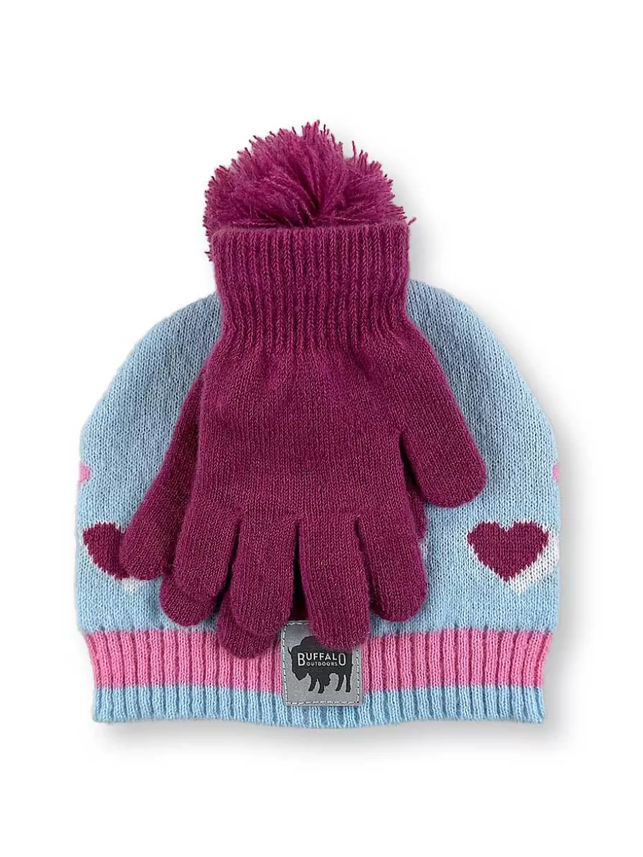 Fashion ® Workwear Girls Accessory Set-Blue/Pink Hearts Kids Accessories
