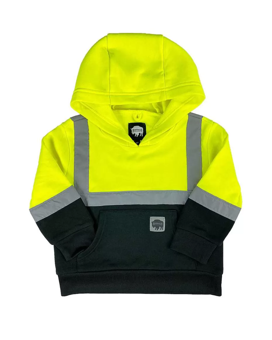 Cheap ® Workwear Kid's Hi Vis Reflective Safety Hoodie Kids Hoodies