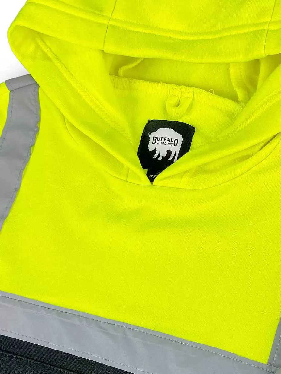 Cheap ® Workwear Kid's Hi Vis Reflective Safety Hoodie Kids Hoodies