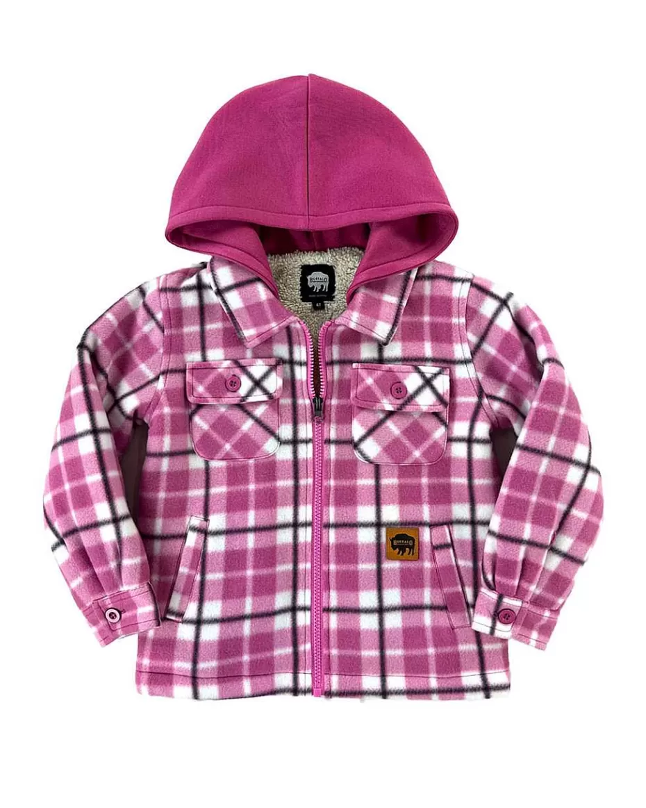 Online ® Workwear Kid's Sherpa Lined Fleece-Pink Plaid Kids Hoodies
