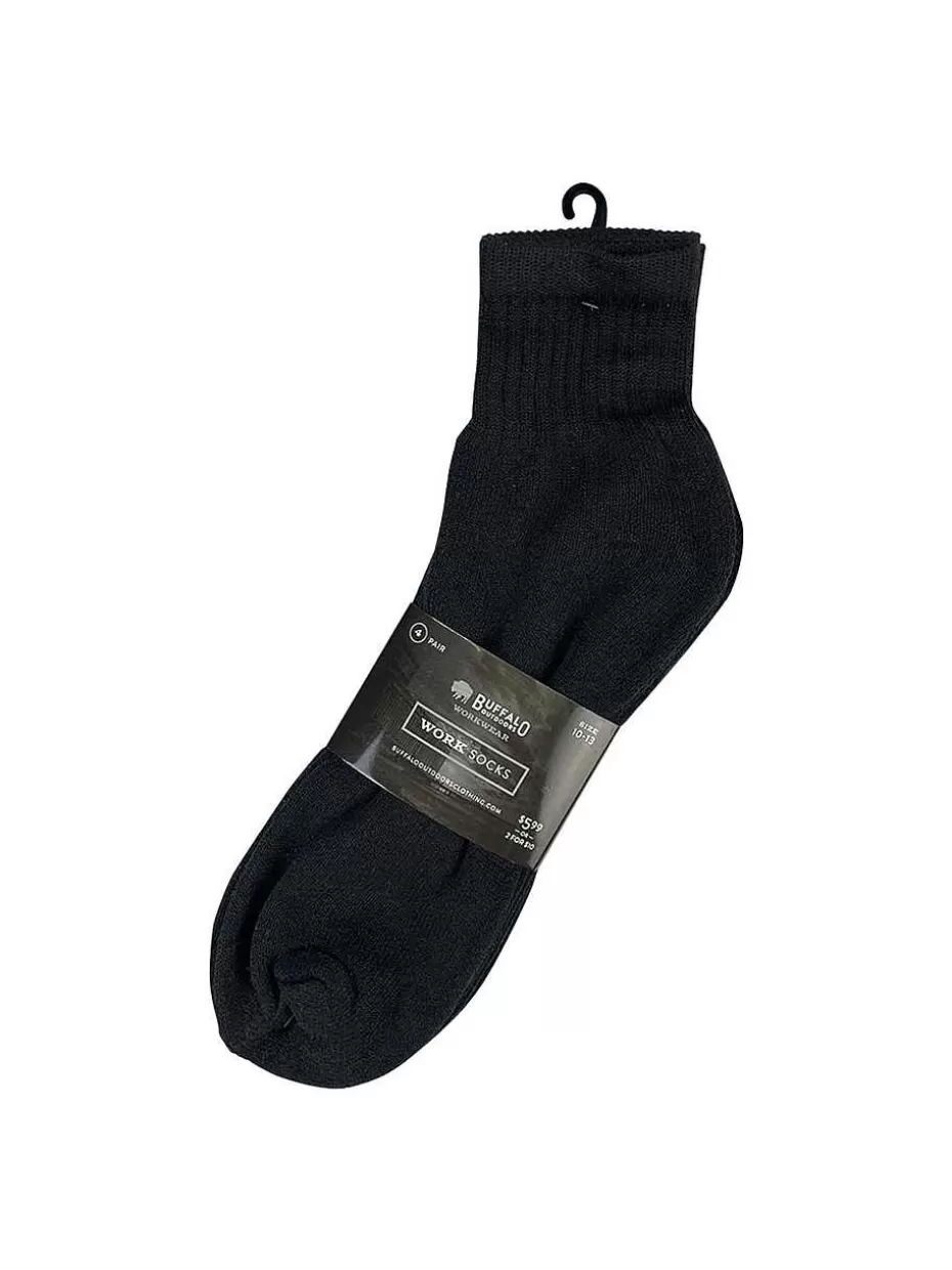 Flash Sale ® Workwear Men's Ankle Work Socks 4-Pack-Black Accessories Socks