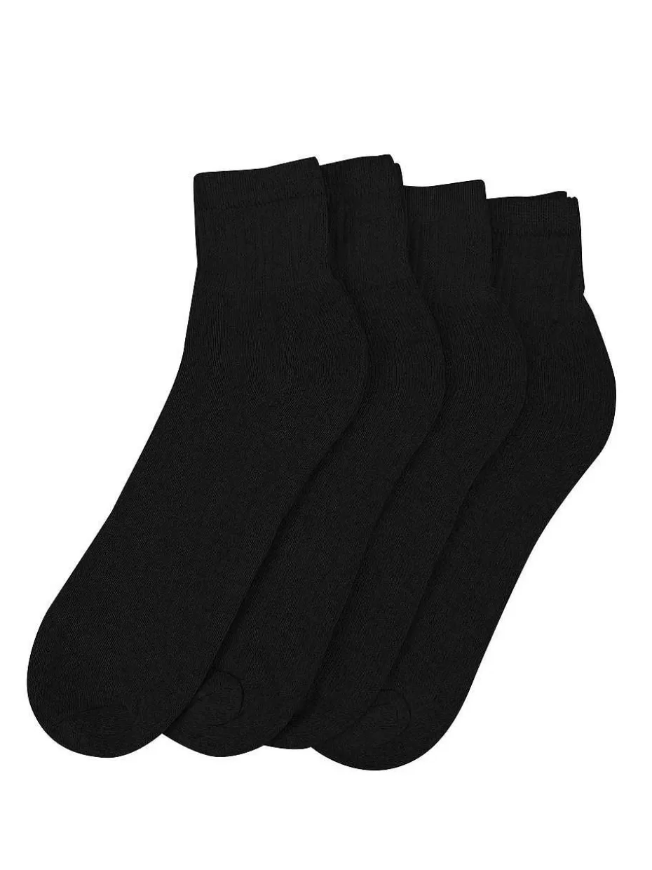 Flash Sale ® Workwear Men's Ankle Work Socks 4-Pack-Black Accessories Socks