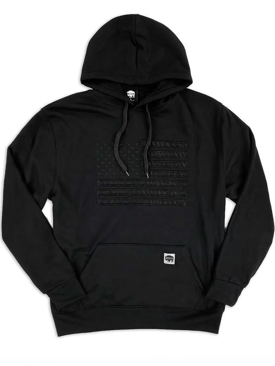 Flash Sale ® Workwear Men's Blackout Edition American Flag Hooded Sweatshirt Men Hoodies & Sweatshirts For Men