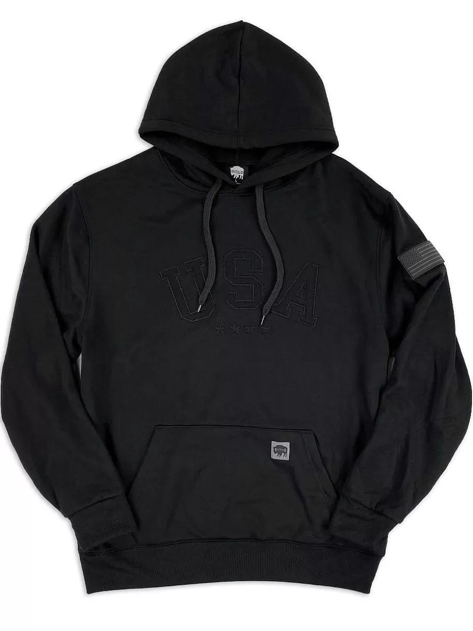 Fashion ® Workwear Men's Blackout Edition Usa Patch Hooded Sweatshirt Men Hoodies & Sweatshirts For Men