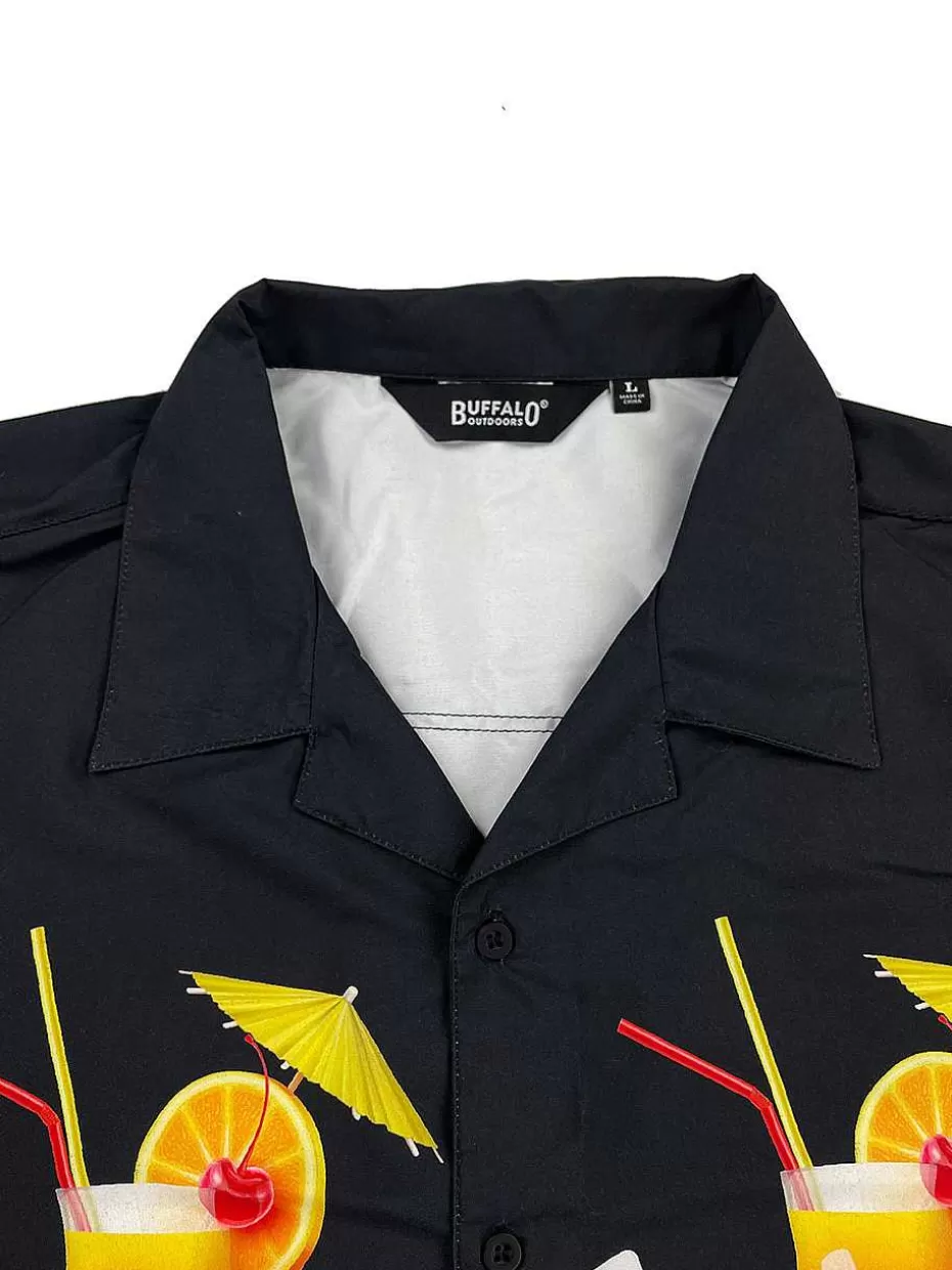Best Sale ® Workwear Men's Button Down All-Over Print Camp Shirts-4 Of A Kind Men Button Down Shirts