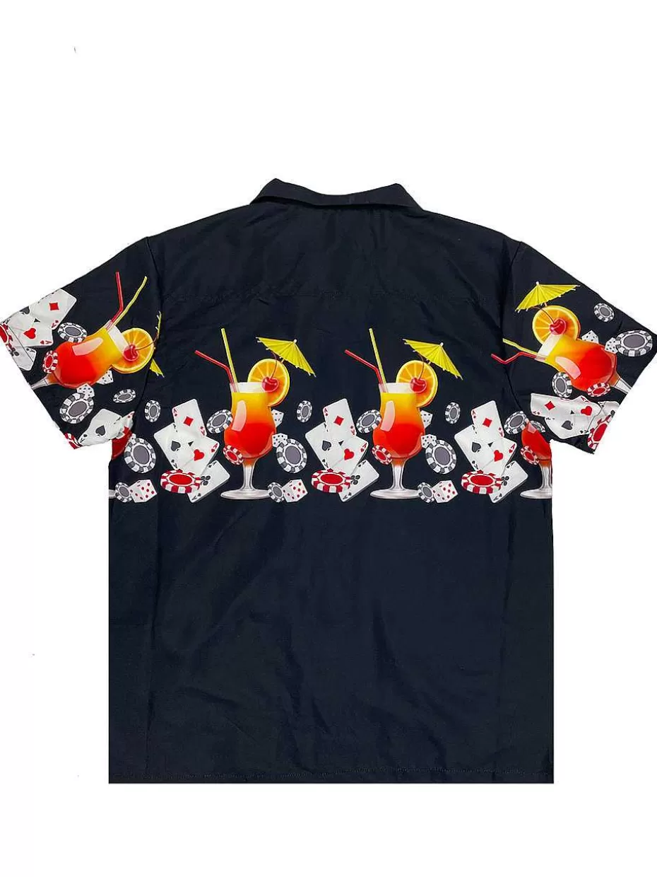 Best Sale ® Workwear Men's Button Down All-Over Print Camp Shirts-4 Of A Kind Men Button Down Shirts