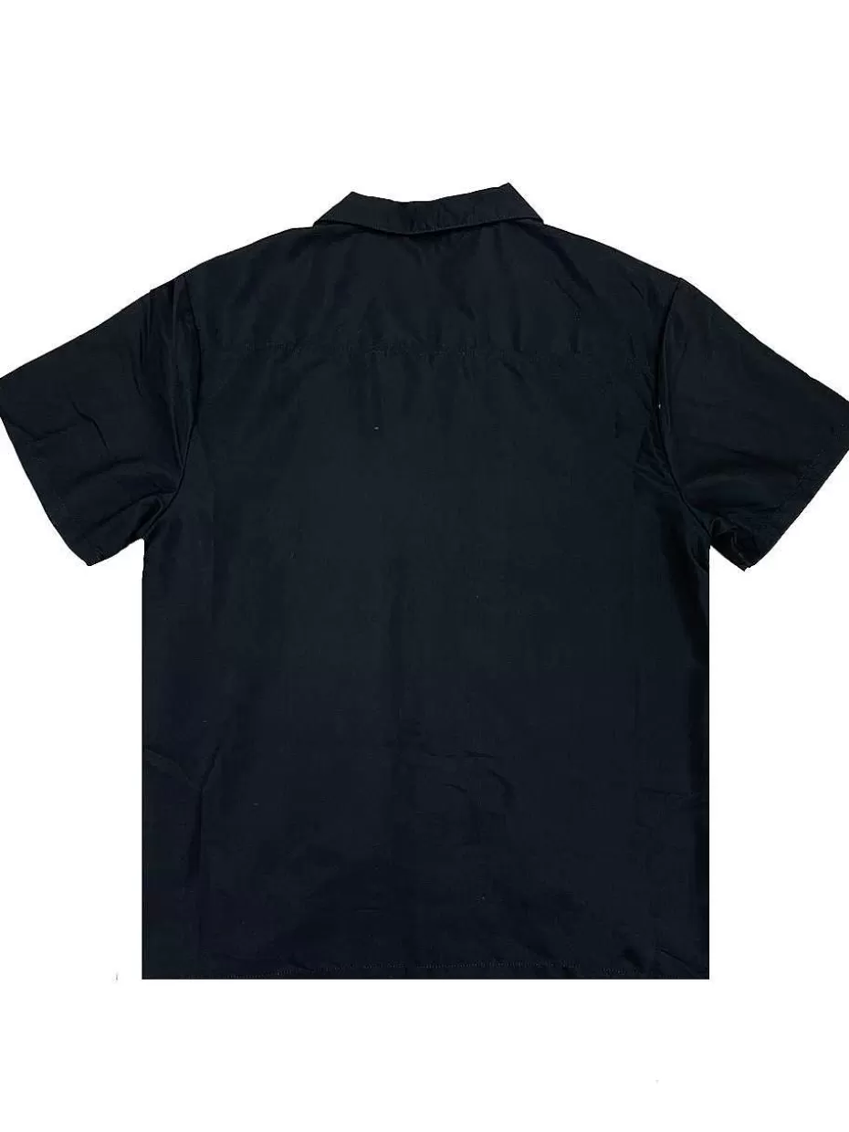 Online ® Workwear Men's Button Down All-Over Print Camp Shirts-Ace Of Spades Men Button Down Shirts