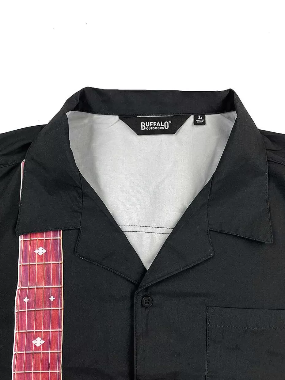 Store ® Workwear Men's Button Down All-Over Print Camp Shirts-Country Blues Men Button Down Shirts