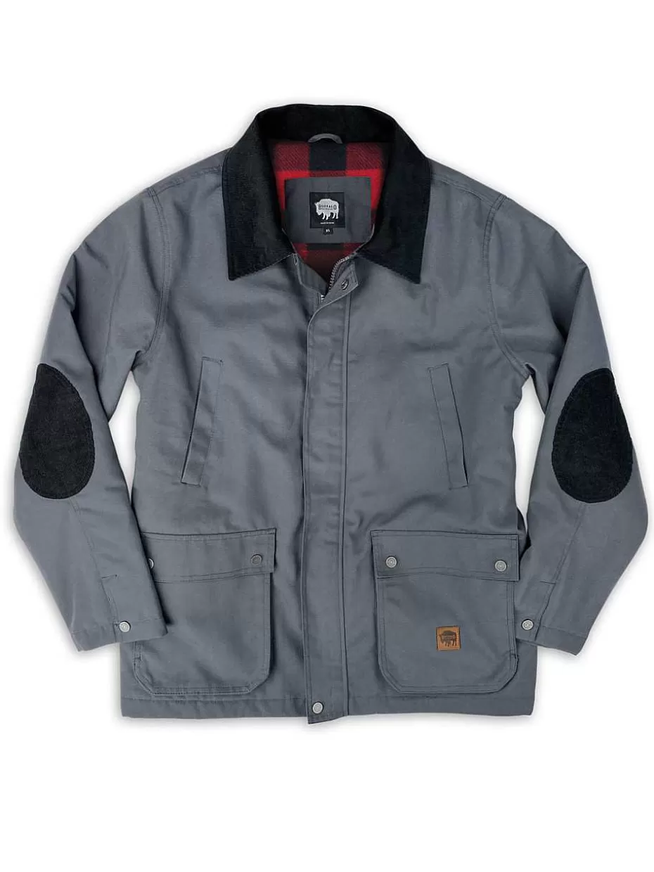 Flash Sale ® Workwear Men's Flannel Lined Canvas Barn Coat- Asphalt Grey Men Men's Jackets