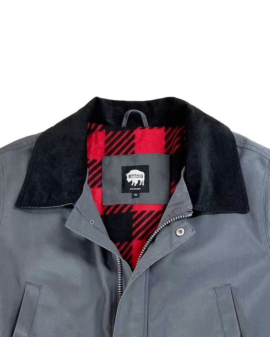 Flash Sale ® Workwear Men's Flannel Lined Canvas Barn Coat- Asphalt Grey Men Men's Jackets