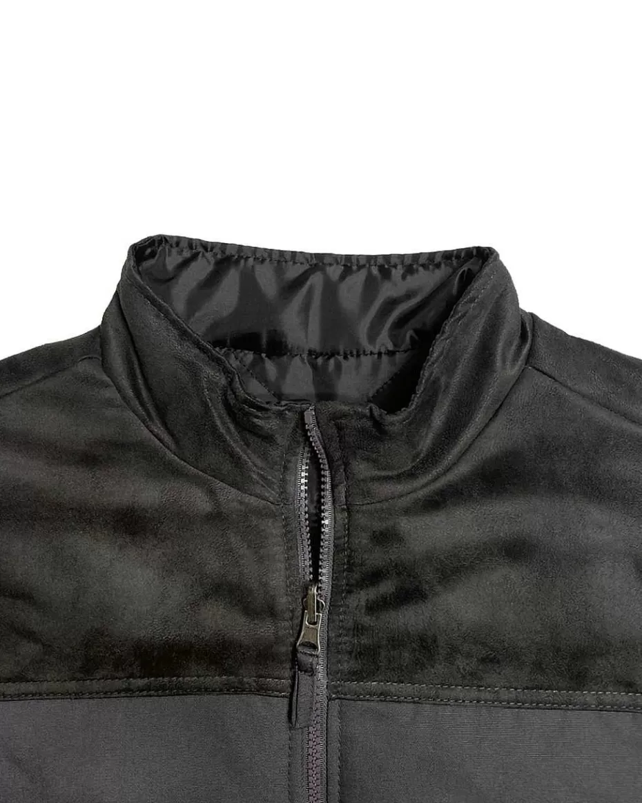 Discount ® Workwear Men's Reversible Insulated Work Vest-Charcoal/Black Men Vests