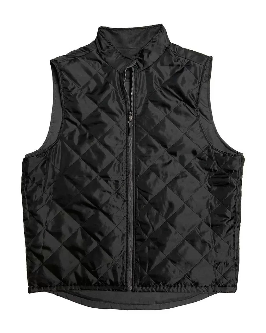 Discount ® Workwear Men's Reversible Insulated Work Vest-Charcoal/Black Men Vests