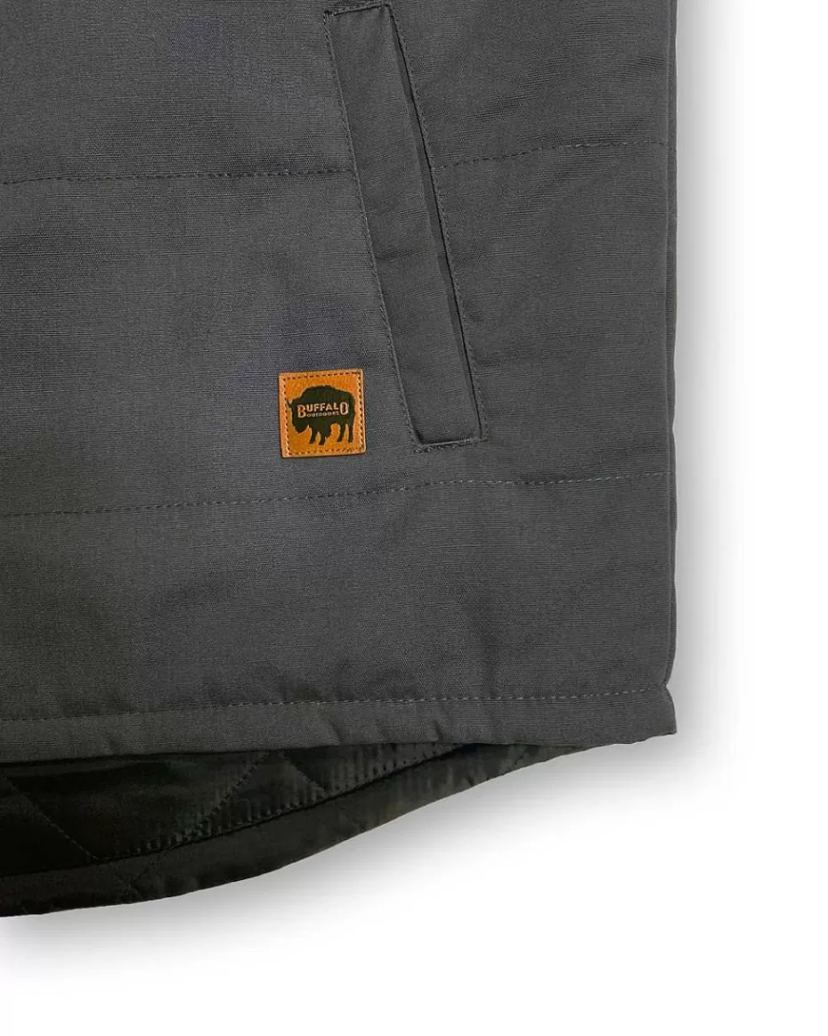 Discount ® Workwear Men's Reversible Insulated Work Vest-Charcoal/Black Men Vests