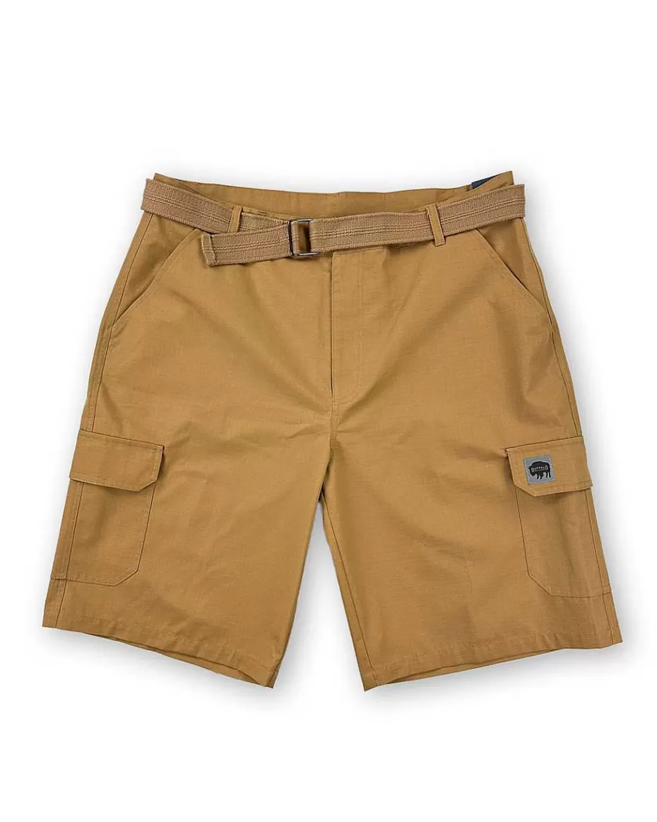 Cheap ® Workwear Men's Ripstop Cargo Short With Belt- British Khaki Men Men's Shorts