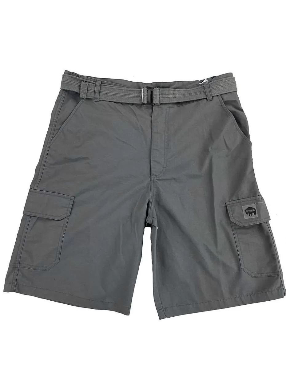 Hot ® Workwear Men's Ripstop Cargo Short With Belt- Charcoal Men Men's Shorts