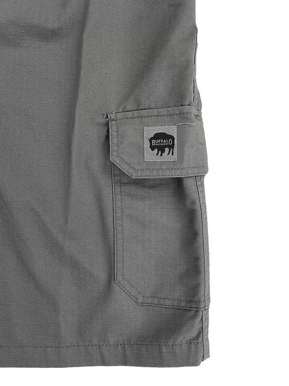 Hot ® Workwear Men's Ripstop Cargo Short With Belt- Charcoal Men Men's Shorts