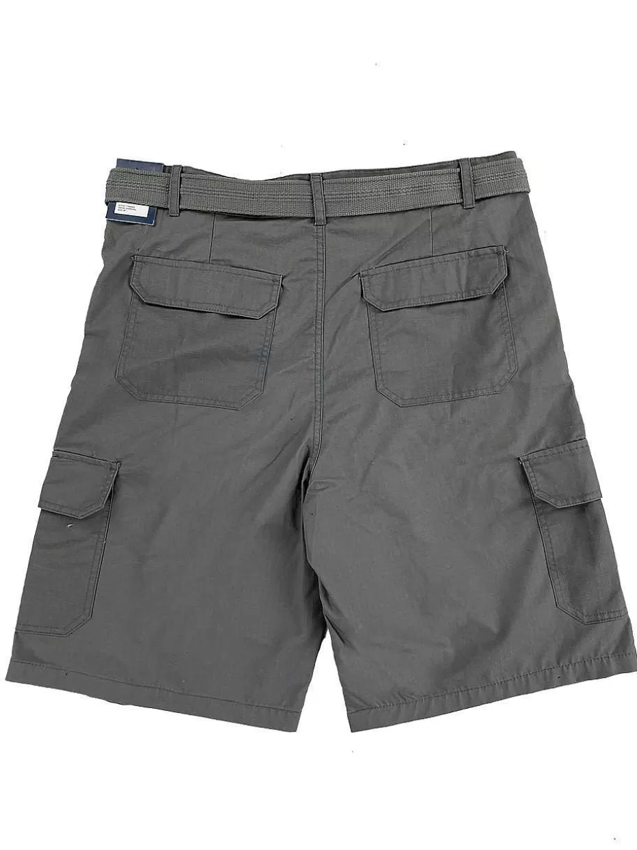 Hot ® Workwear Men's Ripstop Cargo Short With Belt- Charcoal Men Men's Shorts