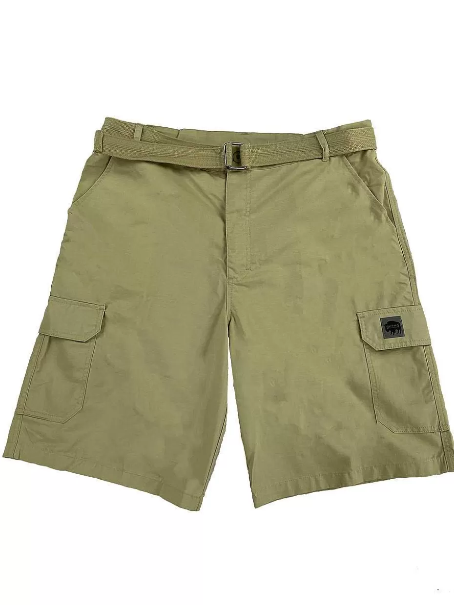 Fashion ® Workwear Men's Ripstop Cargo Short With Belt- Khaki Men Men's Shorts