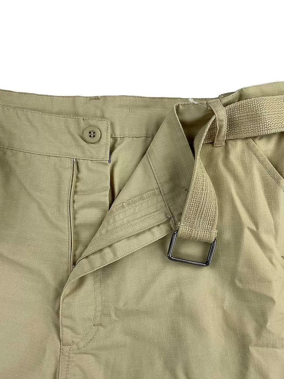 Fashion ® Workwear Men's Ripstop Cargo Short With Belt- Khaki Men Men's Shorts