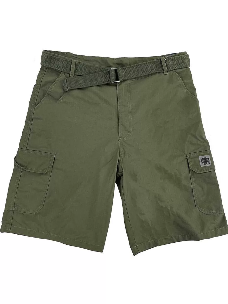 Flash Sale ® Workwear Men's Ripstop Cargo Short With Belt- Moss Green Men Men's Shorts