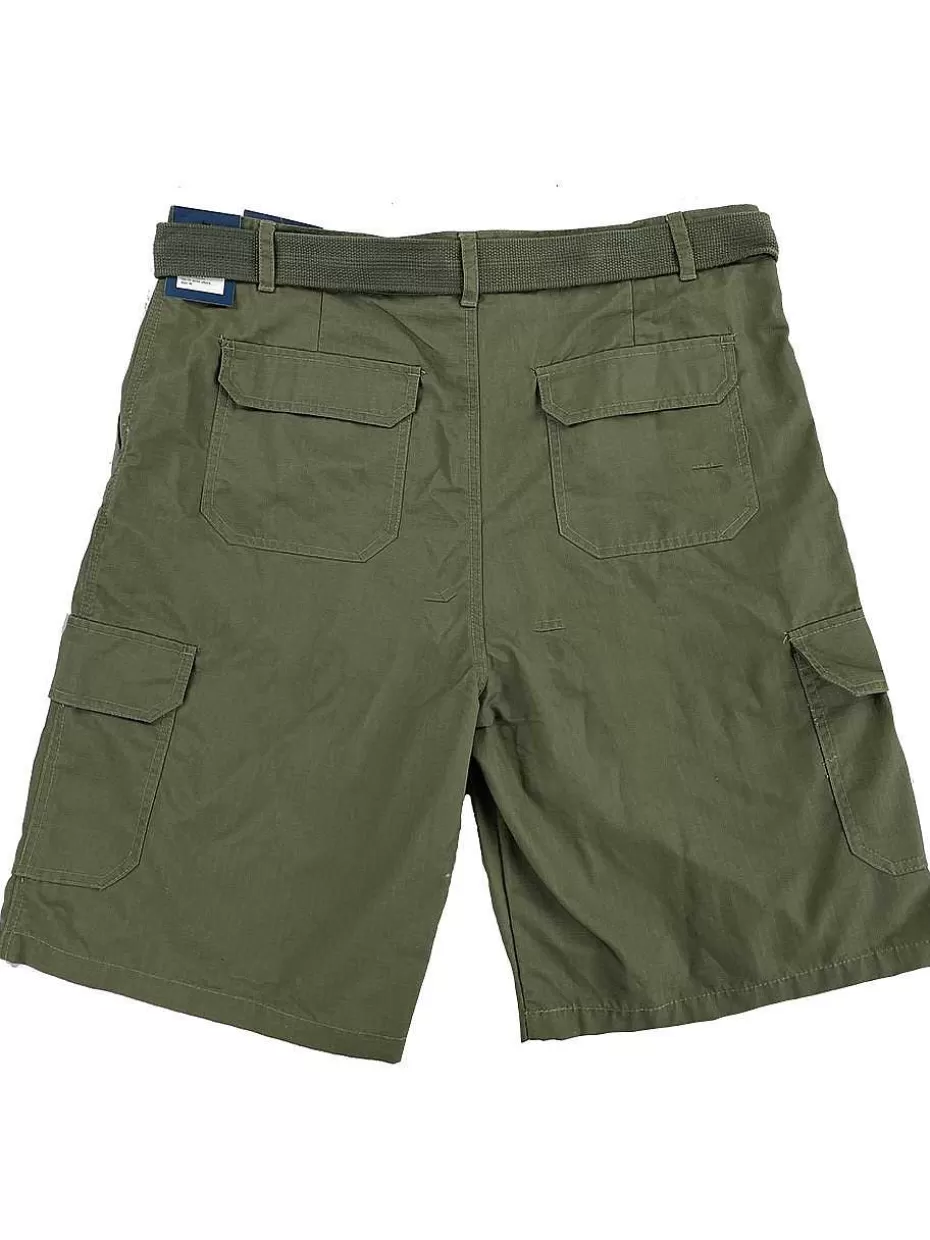 Flash Sale ® Workwear Men's Ripstop Cargo Short With Belt- Moss Green Men Men's Shorts