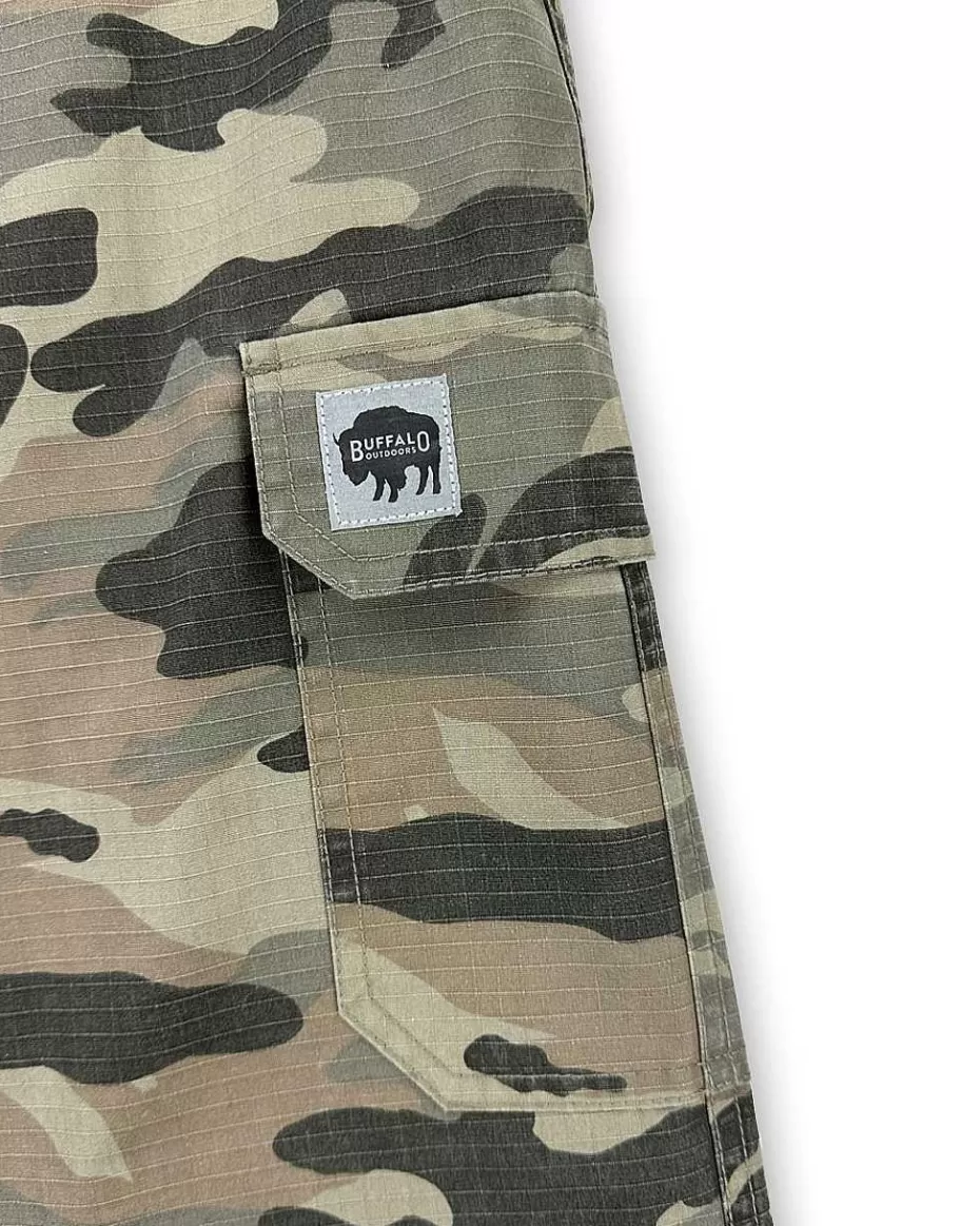 Discount ® Workwear Men's Ripstop Cargo Short With Belt-Green Camo Men Men's Shorts