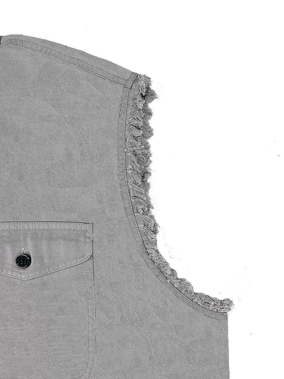 Fashion ® Workwear Men's Sleeveless Biker Shirt- Ash Grey Men Roadwear
