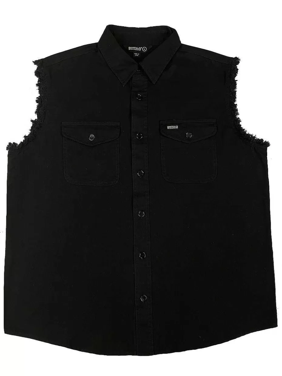 Outlet ® Workwear Men's Sleeveless Biker Shirt- Black Men Roadwear