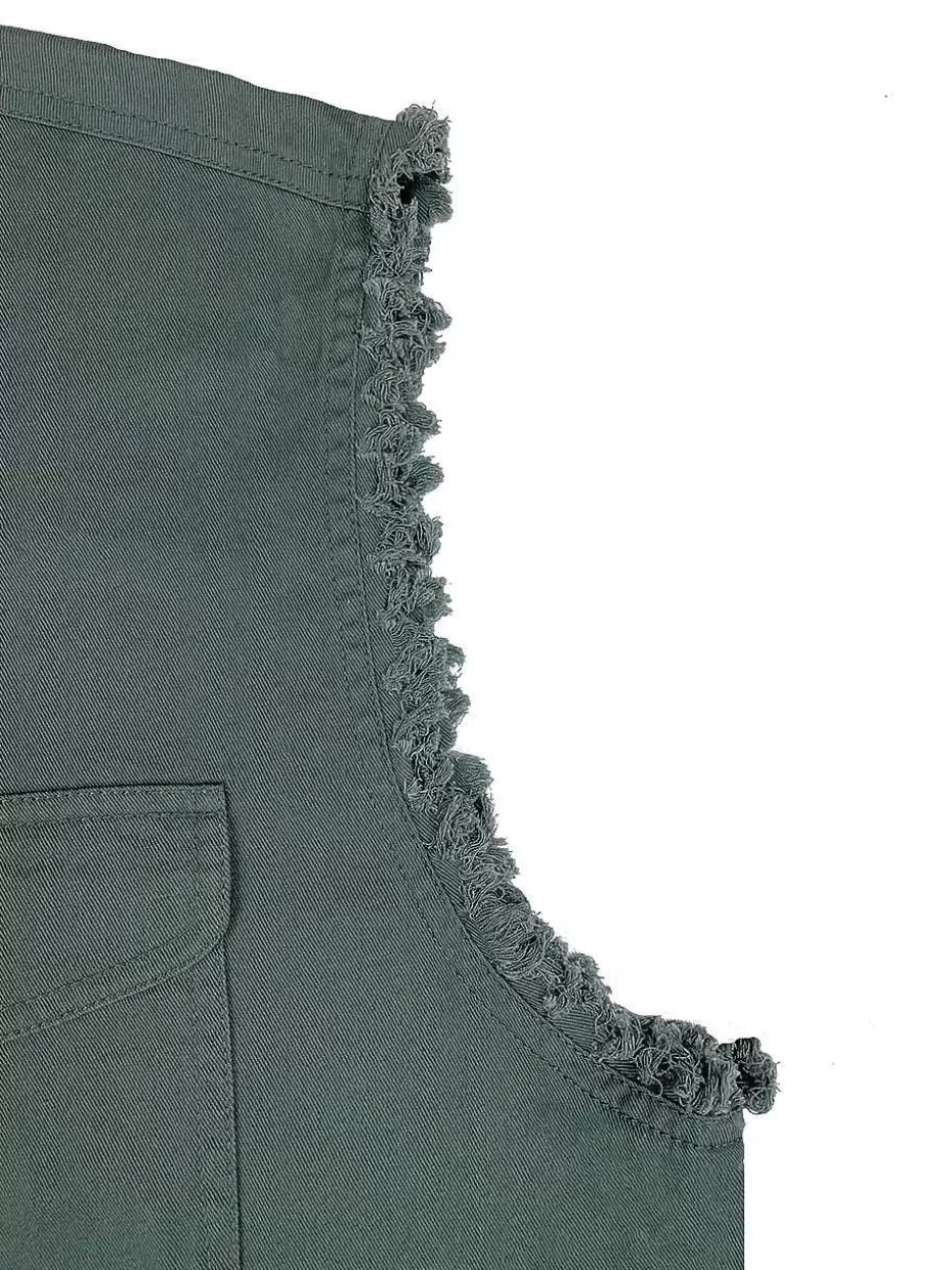 Store ® Workwear Men's Sleeveless Biker Shirt- Green Charcoal Men Roadwear