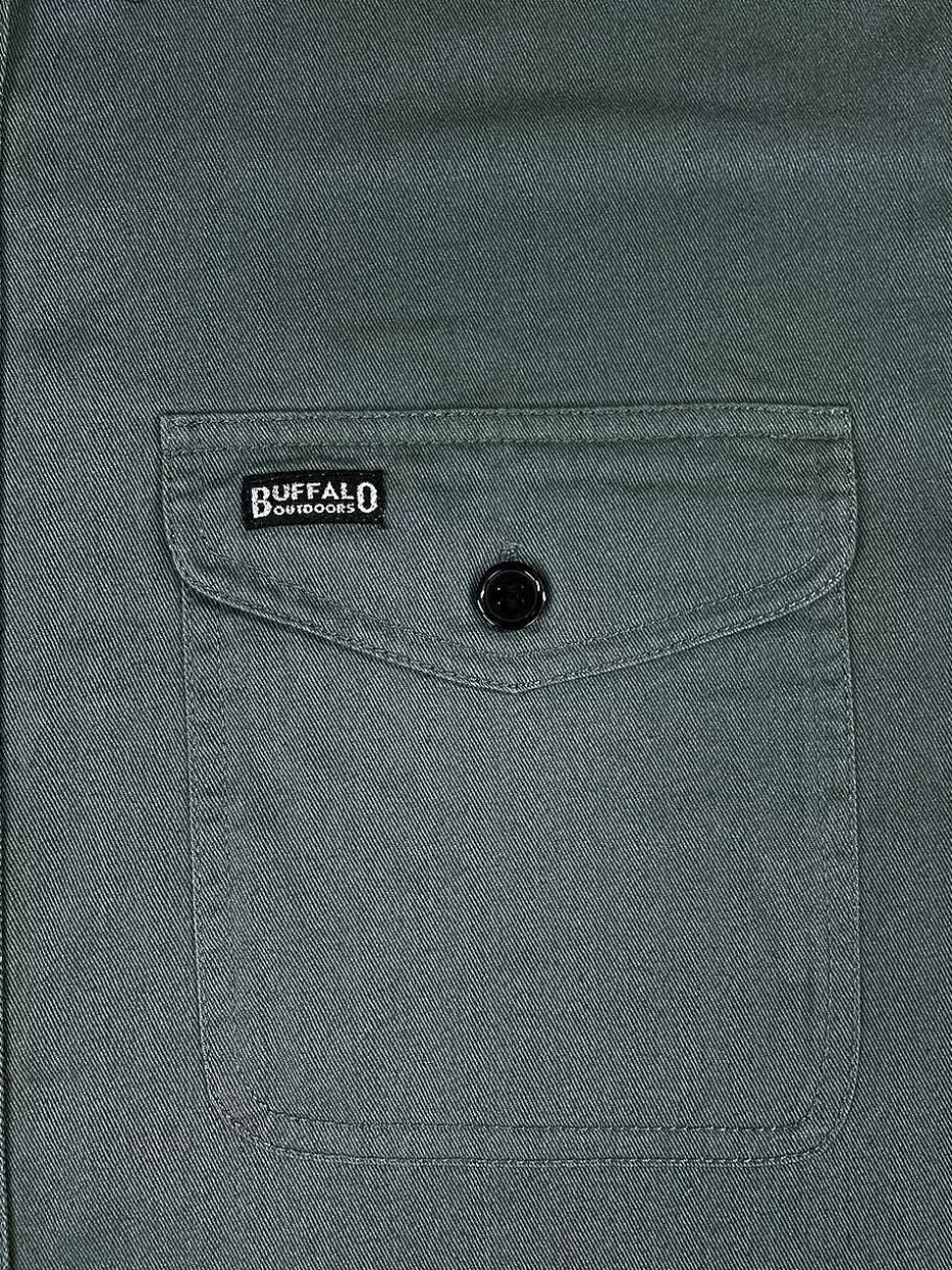 Store ® Workwear Men's Sleeveless Biker Shirt- Green Charcoal Men Roadwear