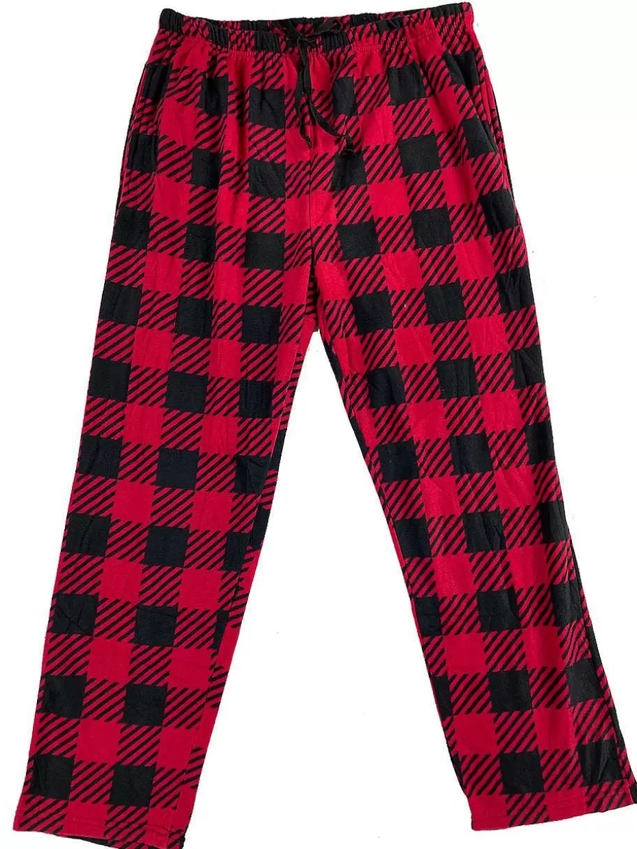 Cheap ® Workwear Plush Sleep Pants-Red Buffalo Plaid Pants Men Pants