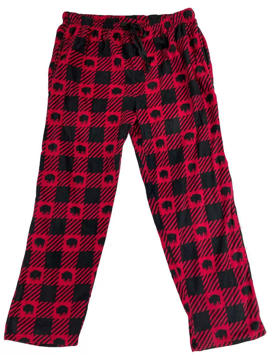 Best Sale ® Workwear Plush Sleep Pants-Red/Black Buffalo Silhouettes Men Pants