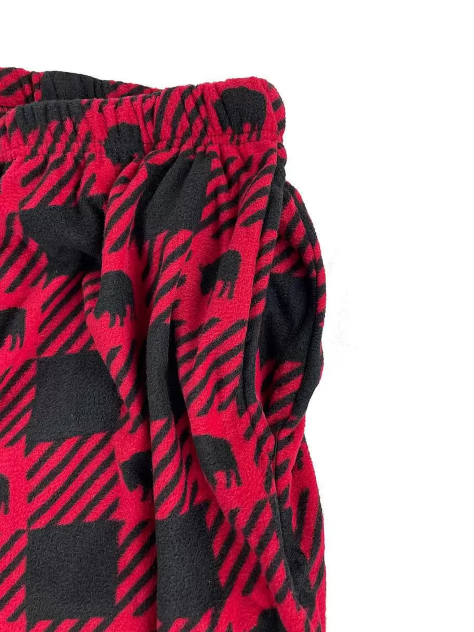 Best Sale ® Workwear Plush Sleep Pants-Red/Black Buffalo Silhouettes Men Pants