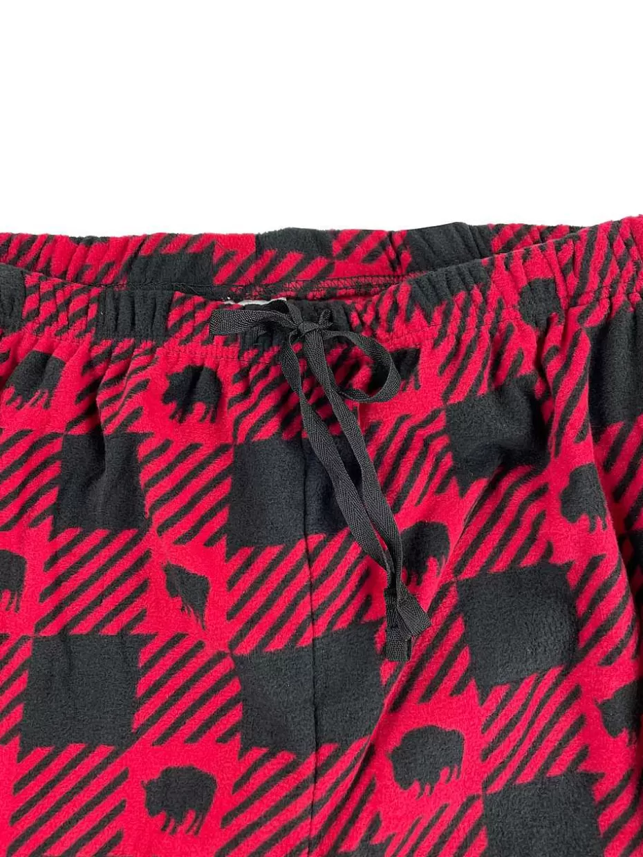 Best Sale ® Workwear Plush Sleep Pants-Red/Black Buffalo Silhouettes Men Pants