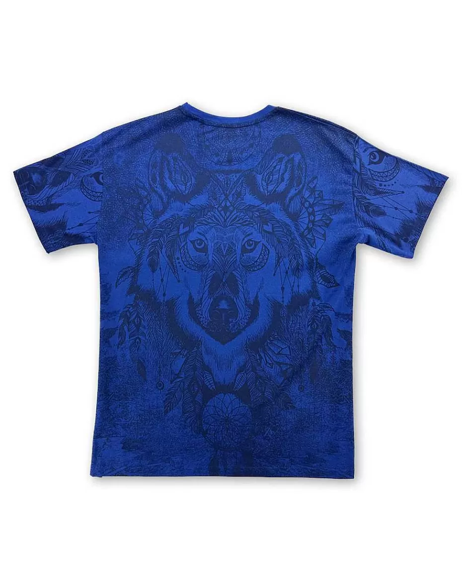 Shop ® Workwear Roadwear Collection Men's All Over Printed T-Shirt-Mystic Wolf Men Roadwear