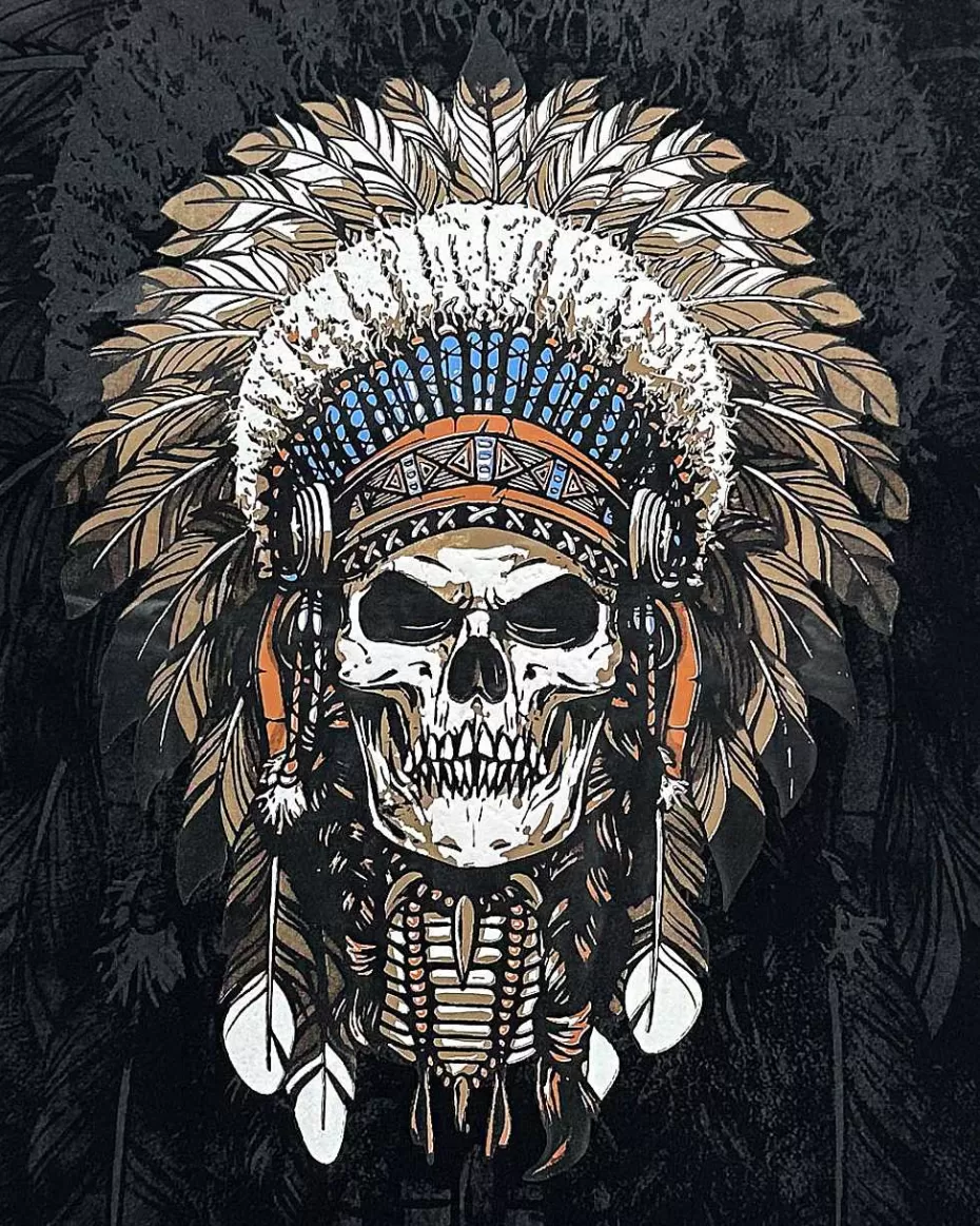 Store ® Workwear Roadwear Collection Men's All Over Printed T-Shirt-Skull Chief Men Roadwear