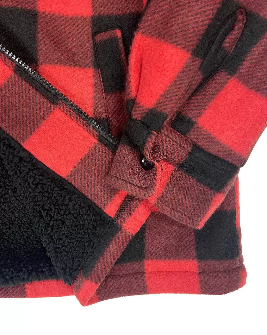 Best Sale ® Workwear Sherpa Lined Hooded Fleece-Buffalo Plaid Men Hoodies & Sweatshirts For Men